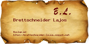 Brettschneider Lajos névjegykártya